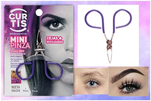 Precision Mini Tweezers with Scissor Handle for Eyebrows & Facial Hair