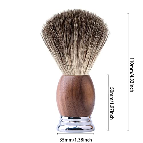 Grandslam Pure Badger Hair Shaving Brush with Ergonomic Wood Handle