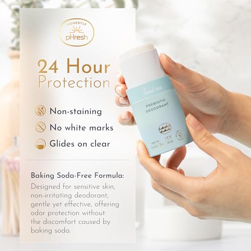 Honestly pHresh Sea Mineral Twist-Up Deodorant for Sensitive Skin - Aluminum-Free, Baking Soda-Free, Prebiotic Formula, All-Natural, 24H Freshness