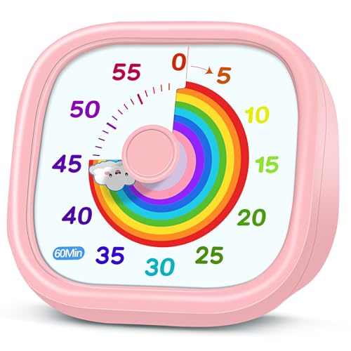 HIPPIH Visual Timer for Kids - 60-Minute Silent Countdown Timer