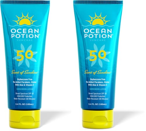 Ocean Potion SPF 50 Sunscreen Body Lotion, 3.4 oz (Pack of 2)