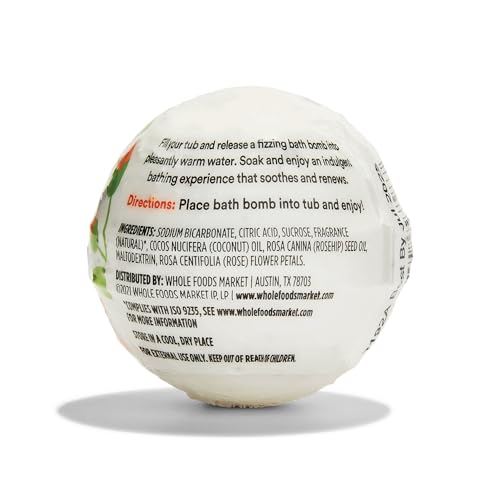 Rose Petal Bath Bomb - Moisturizing Relaxation 2.3oz | Natural Ingredients