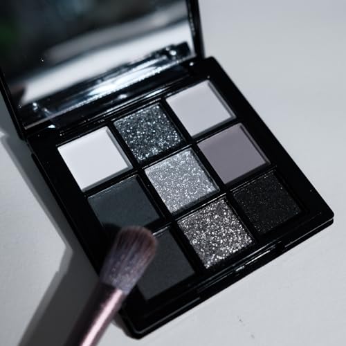 BAISEN DIARY 9-Color Smokey Eyeshadow Palette - Matte & Glitter