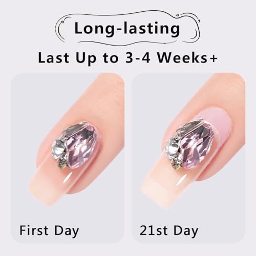 SUTOKAKA Rhinestone Glue for Nails, Super Strong Gel Nail Charms