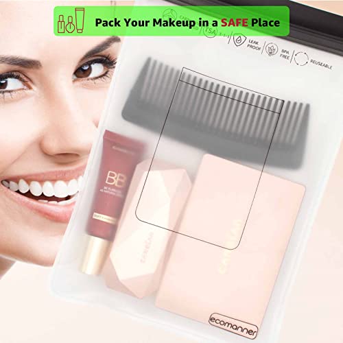 TSA Approved Clear Toiletry Bag Set - 4 Pack Leak-Proof Travel Bags