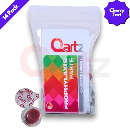 Qartz Tooth Polish with Xylitol Cherry X-Coarse Prophy Cups - 14 Single-Use