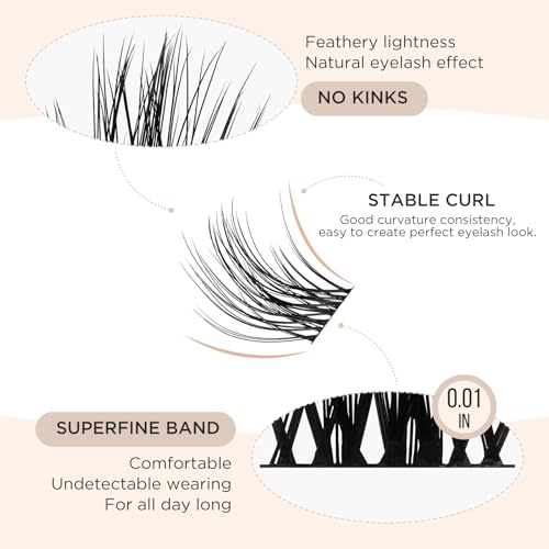 PopUp DIY Lash Extension Clusters - Variation 705, Soft & Reusable Eyelash Lashes