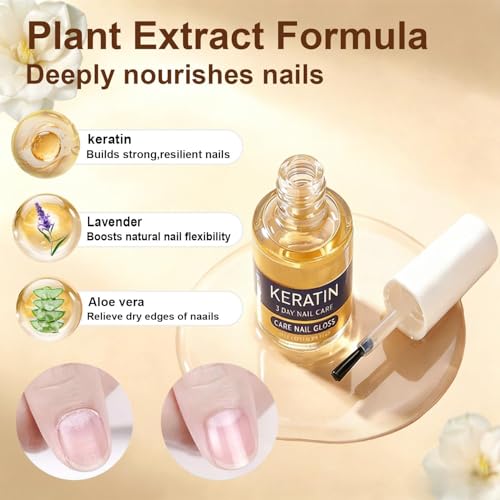 MENCAIJUKS Keratin Nail Care Oil for Deep Hydration & Repair