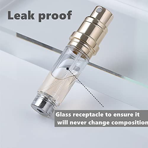 Rose Gold Travel Perfume Atomizer - Refillable Cologne Spray Bottle, 5ml