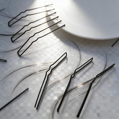 Brown U Shaped Hair Pins - 20PCS French Metal Hairpins for Updos