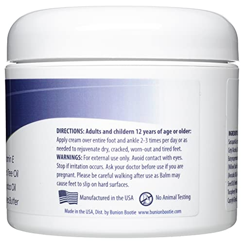 Bunion Bootie Night Cream for Dry Cracked Feet - Soothing Foot Moisturizer