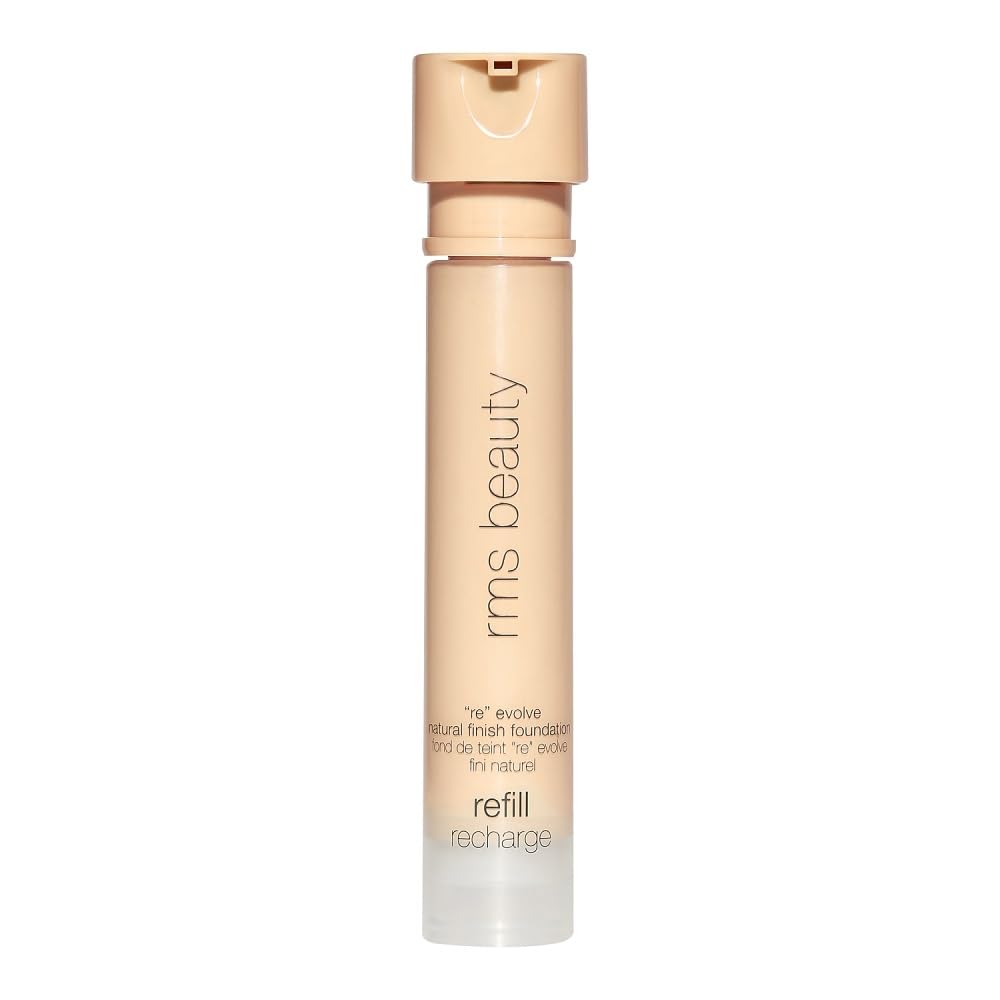 RMS Beauty ReEvolve Liquid Foundation - Silicone-Free Medium Coverage Skin Tint for Mature Skin | Hydrating & Firming - 1oz