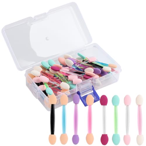 50PCS Chrome Nail Powder Applicator Brushes - Disposable Sponge Tools