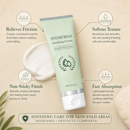 Intertrigo Relief Cream - 2oz Skin Fold Care for Chafing