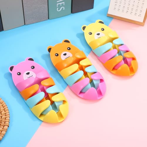 Cute Bear Cable Clips - 12pcs Adhesive Power Plug Hooks for Cord Management