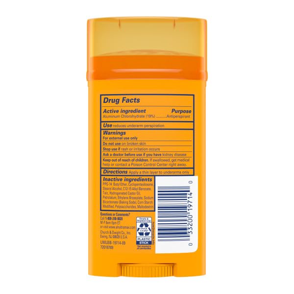 ARM & HAMMER ULTRAMAX Unscented Anti-Perspirant Deodorant 2.6 oz Pack of 5