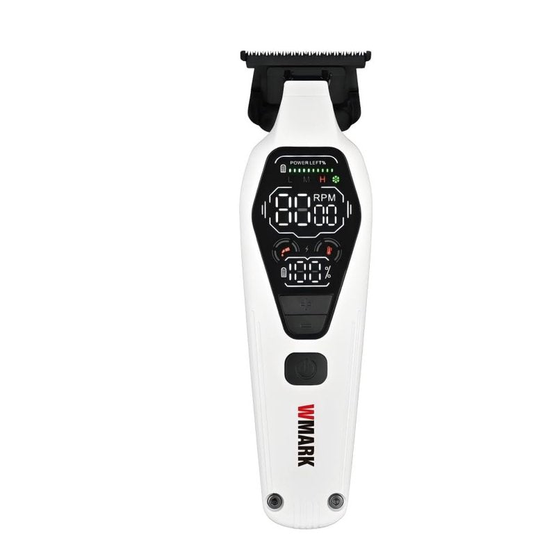 WMARK Professional 3-in-1 Zinc Alloy Barber Kit - 3 Speed Setting with Digital Display (Speed/RPM/Power) & Smart Reminders (Oiling/Overheat), Hair Clipper/Trimmer/Shaver for Barber & Men, NG-7602KIT
