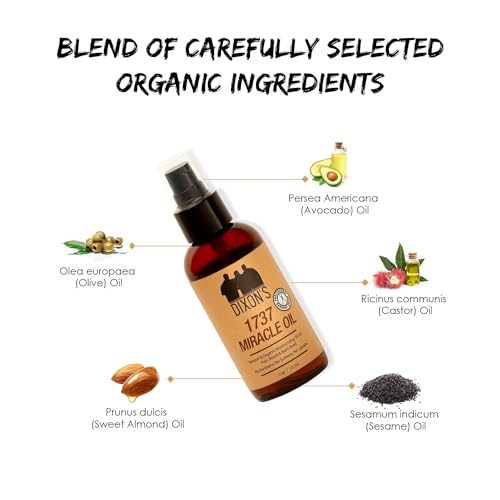 Dixon's 1737 Miracle Oil - Organic Beard, Hair & Scalp Oil (2 fl oz)