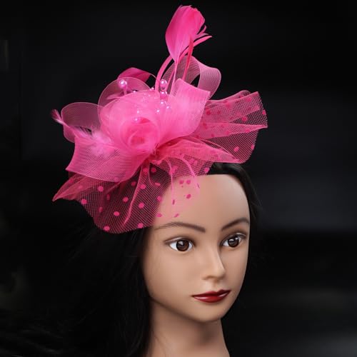 Pink Fascinator for Women - Derby, Church & Tea Party Accessory
