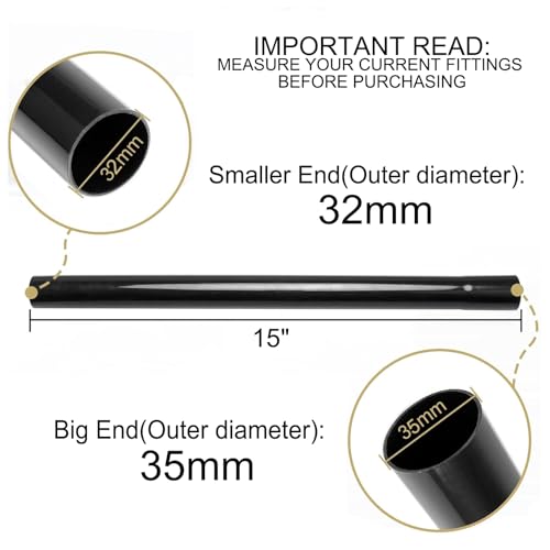 3-Piece Vacuum Extension Wands for Shop Vac - 15" Plastic Tubes