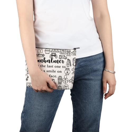 Embalmer Definition Canvas Makeup Bag - Funny Mortician Gift Pouch
