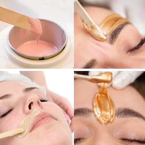 Mibly 200 Pcs Wooden Wax Sticks for Eyebrow & Hair Removal