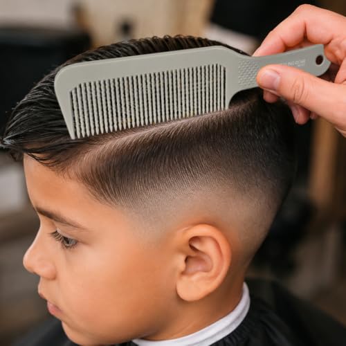 Styling Gear Gray Barber Comb for Flat Top & Fades Heat-Resistant Clipper Comb