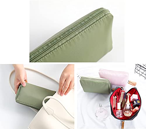 Vviitop Emerald Green Makeup Bag Set (2Pcs) - Portable Cosmetic Pouch
