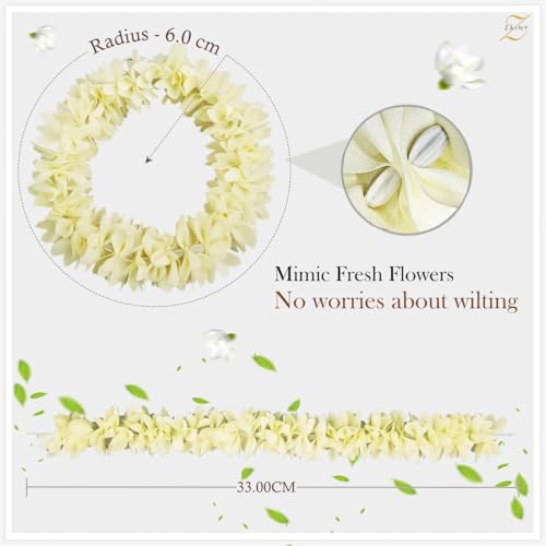 ZAINY White Mogra Gajra for Hair - Artificial Jasmine Floral Bracelet