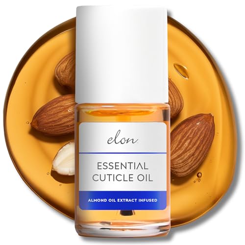 Elon Cuticle Oil with Almond, Jojoba & Vitamin E - 0.5 oz Nail Treatment