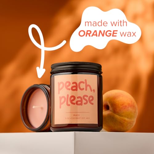 Peach Scented Candle - 9oz Aromatherapy Candle for Home Decor