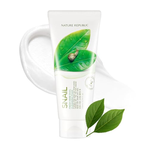 Nature Republic Fresh Herb Snail Cleansing Foam 170ml | Hydrating Makeup Remover