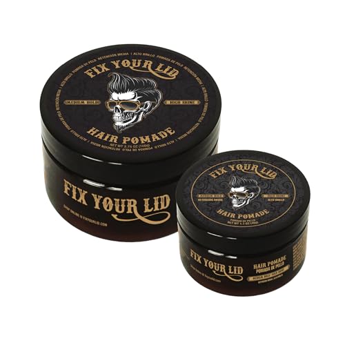 Fix Your Lid Medium Hold Hair Pomade Bundle - 3.75 oz & 1.7 oz