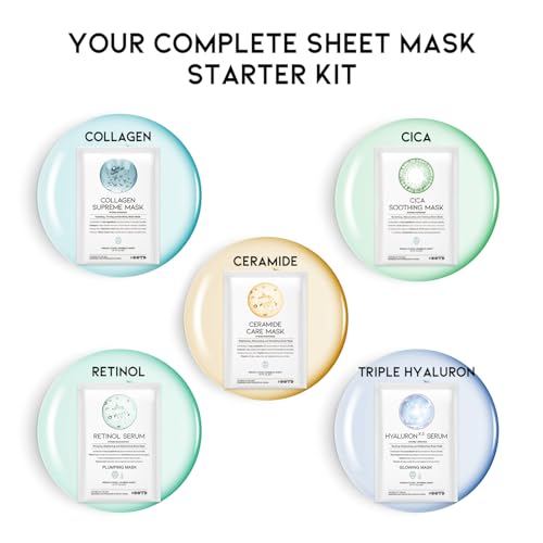 #OOTD Collagen & Cica Sheet Mask Kit - 5-Pack Hydrating Masks