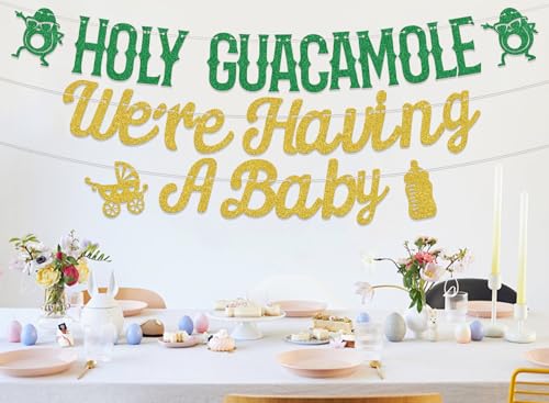 Holy Guacamole Baby Shower Banner - Avocado Theme Decorations
