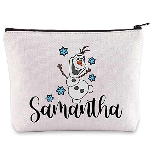 Samantha Snowman Makeup Bag - Winter Cosmetic Pouch for Gifts