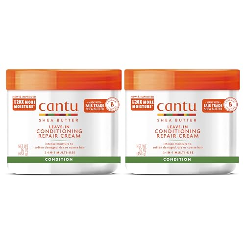 Cantu Leave-In Conditioning Repair Cream with Shea Butter, 16 oz - Pack of 2
