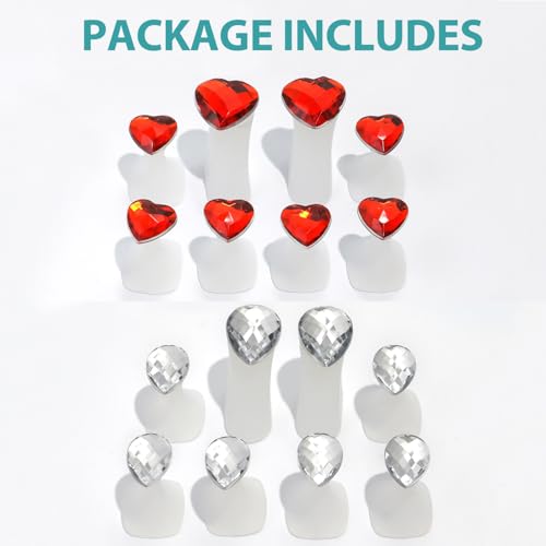 16pcs Silicone Toe Separators for Nail Polish Pedicure - Heart & Water Drop Shapes