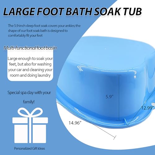 JOYMAY Blue Foot Soaking Bath Basin - Relaxation & Stress Relief