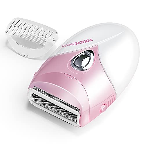 TOUCHBeauty Electric Shaver for Women, Painless Bikini Trimmer with 3-Blade System, Wet/Dry Cordless Foil Razor for Facial, Leg, Underarm & Body Hair, Battery-Powered, Gifts for Women, Pink