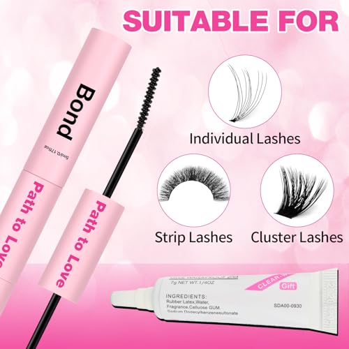 Professional Lash Cluster Glue Kit - 150H Waterproof Adhesive (3-Pack)