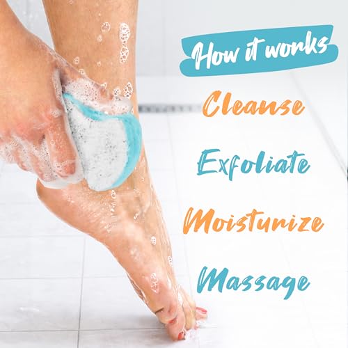 Spongeables Pedi Scrub Foot Exfoliating Wash Sponge Set - 2 Count