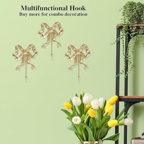 Elegant Gold Cast Iron Wall Hook for Coats & Towels - 5x7.3 inches
