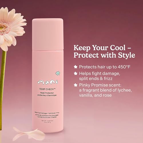 Mane Heat Protection Spray - Anti Frizz, 2 Count Pack - All Hair Types