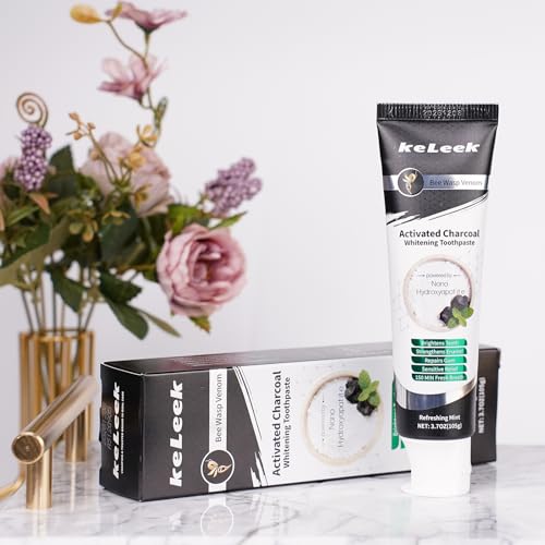 KeLeek Activated Charcoal Hydroxyapatite Toothpaste for Sensitive Teeth