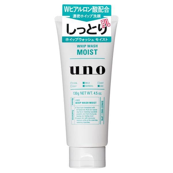 Uno Whip Wash Moist Facial Cleanser for Men, 4.5 oz