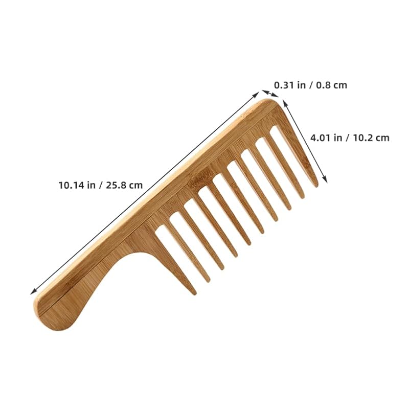 Healeved Wide Tooth Bamboo Comb - Large Detangling Hair Styling Tool