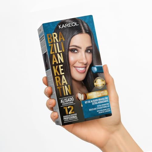 Extra Hydrating Brazilian Straightening Kit - Formaldehyde Free - With Hyaluronic Acid, Argan Oil, Keratin - Keratin Hair Treatment, Keratina Para Alisar El Pelo, Alisado Brasile?o Keratina