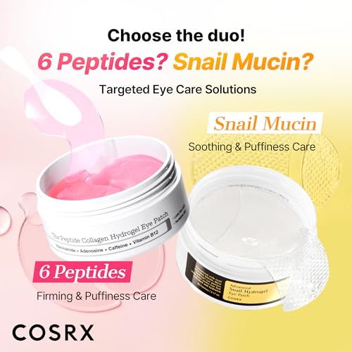 COSRX Snail Mucin Peptide Under Eye Cream, 73.7% Snail Mucin and Niacinamide, Eye Care, Eye Cream Anti Aging, Korean Eye Cream for Dark Circles, Korean Skin Care, 0.84 fl oz