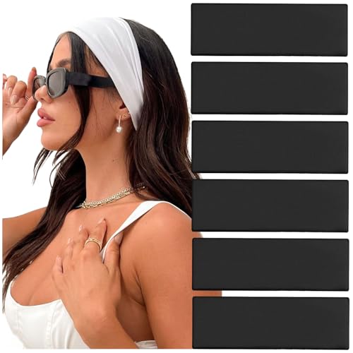 IVARYSS Non-Slip Workout Headbands for Women - 6 Pack Black